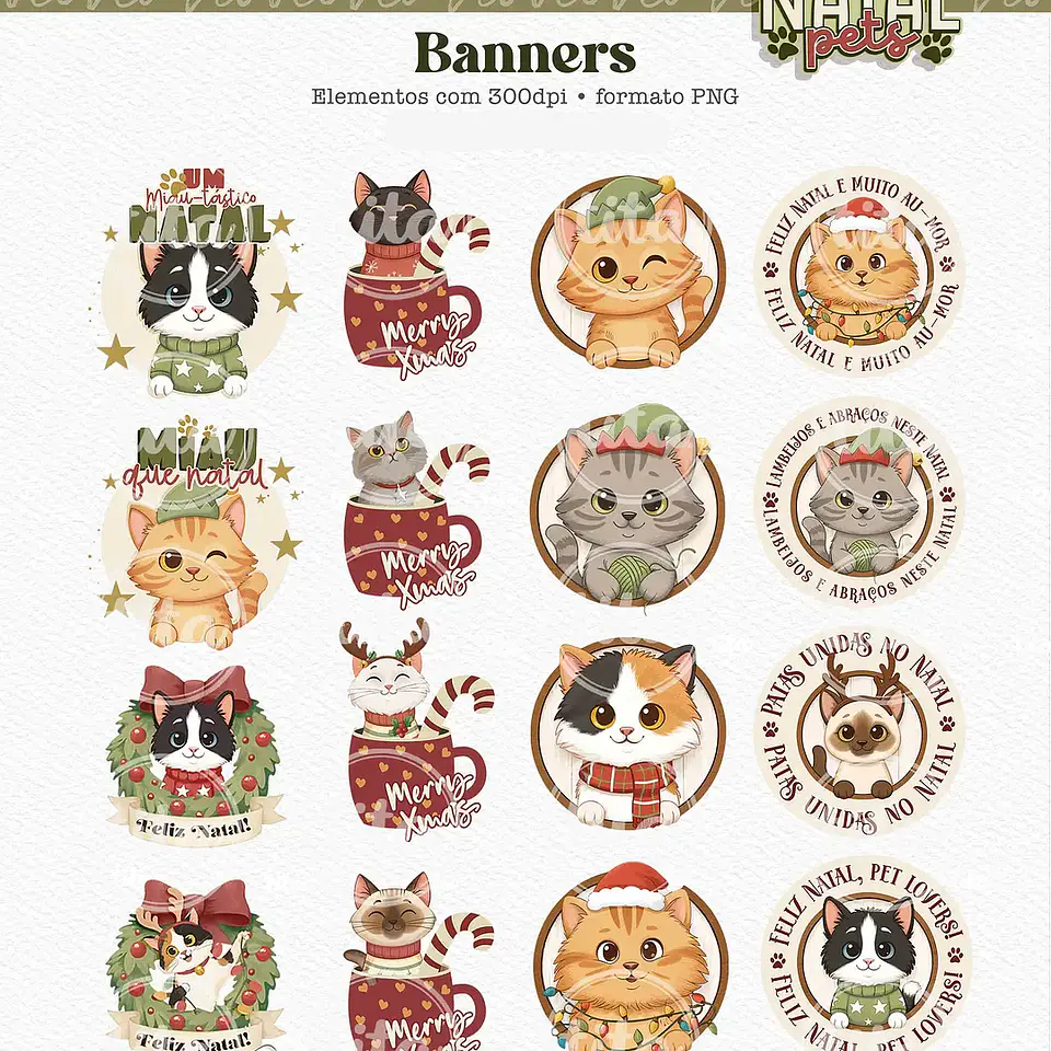 Kit Digital Natal Pets 7