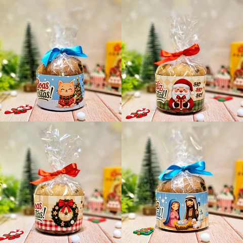 Arquivo Natal Faixa Mini Panetone - Estúdio Telma Contel