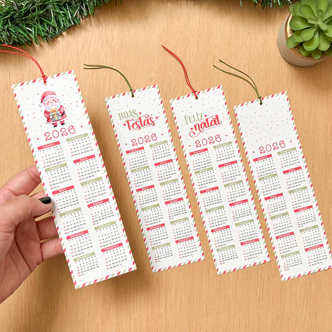 Arquivo Natal Marca Páginas Calendário 2026 - Tudo pra Papelaria