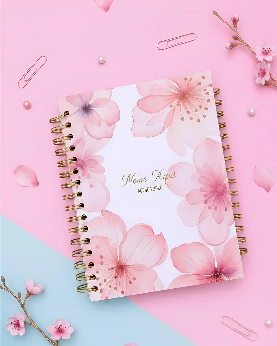Arquivo Agenda 2026 Dupla Especial Flowers Floral - Le Poly 1