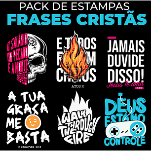 Arquivo Pack de Estampas Frases Cristãs - Elevart Packs