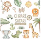 Kit Digital Safari Aquarela - Mili Estúdio - Thumbnail 1