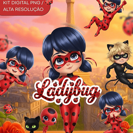 Kit Digital Ladybug - Mk Criativos 1