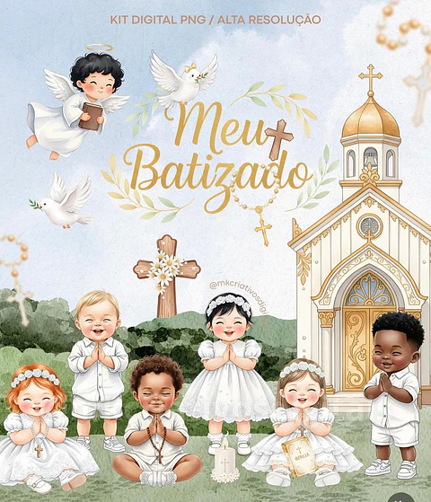 Kit Digital Meu Batizado - Mk Criativos