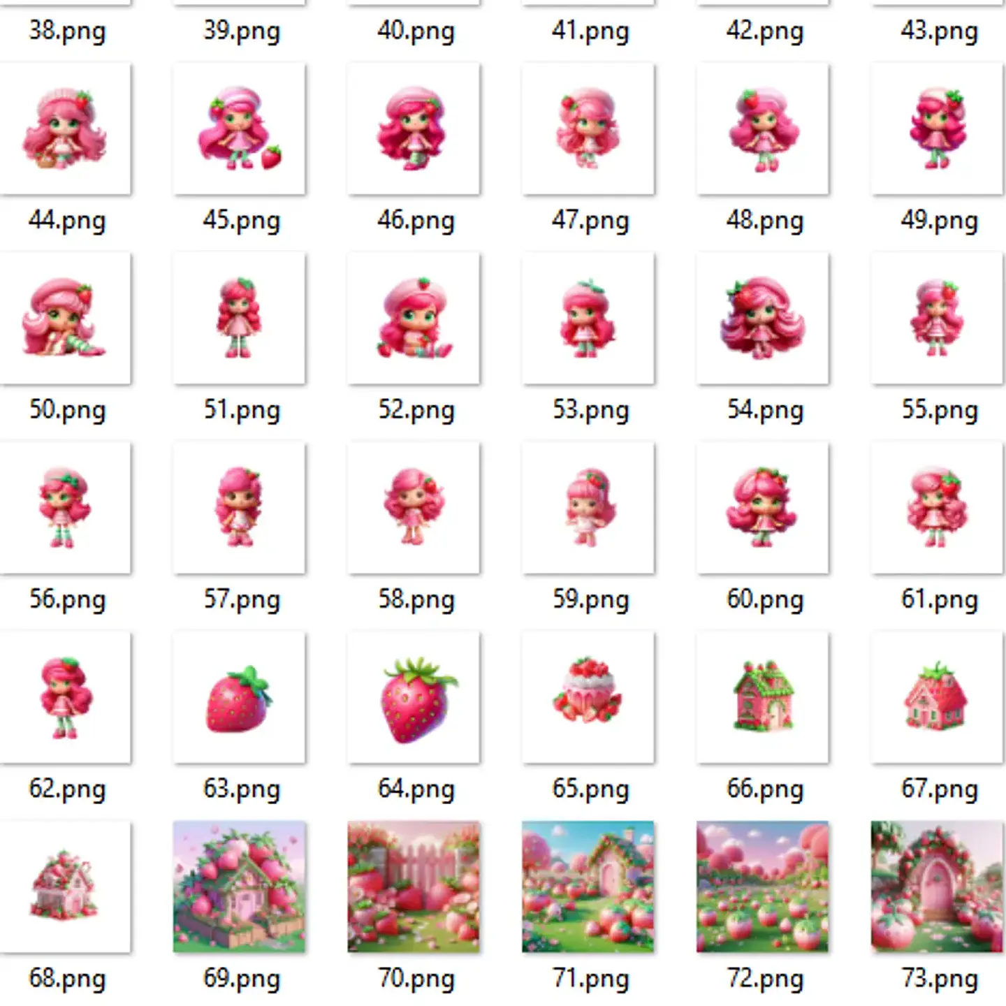 Kit Digital Moranguinho Cute 3D - Mi Kits 2