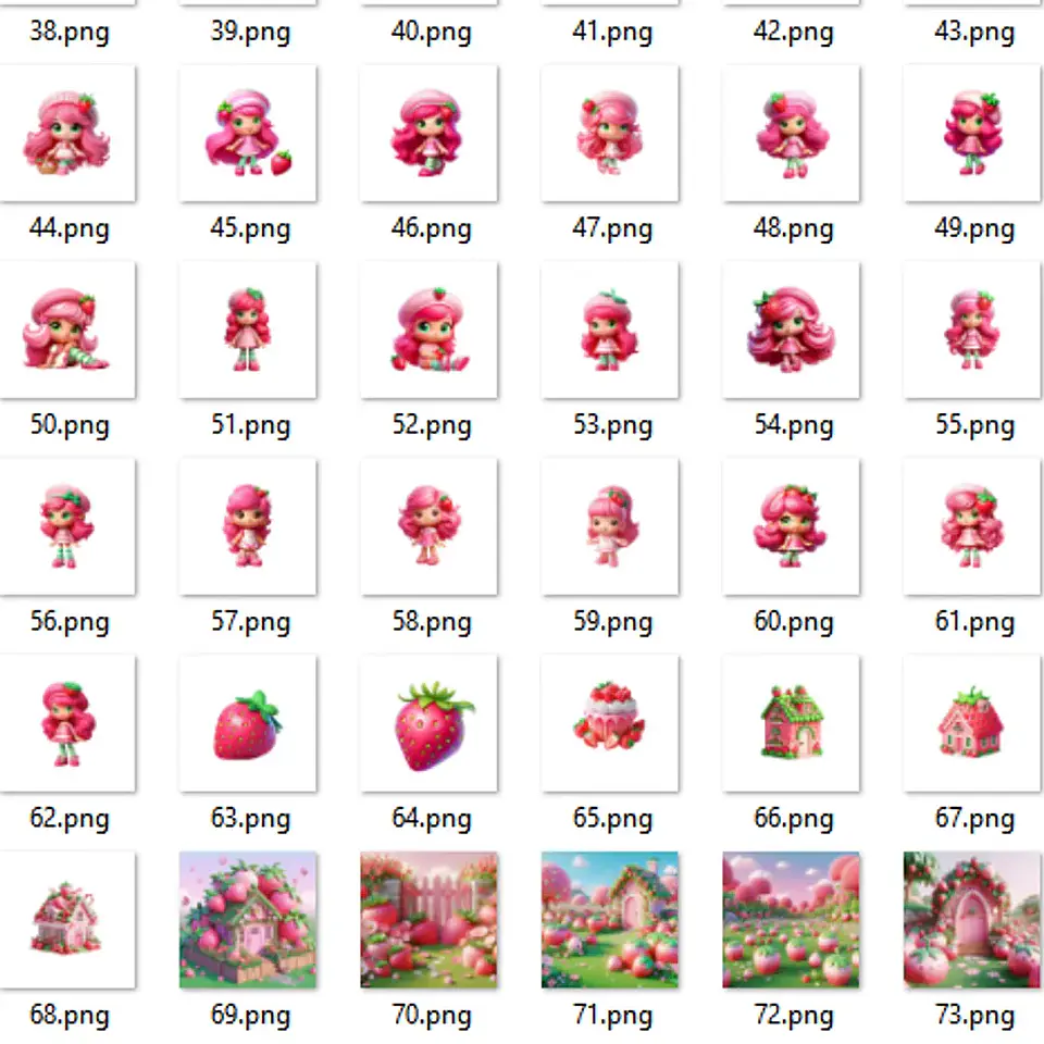 Kit Digital Moranguinho Cute 3D - Mi Kits 2