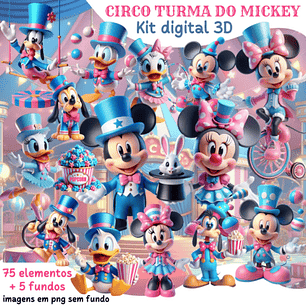 Kit Digital Circo Turma do Mickey - Mi Kits