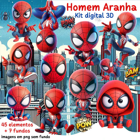 Kit Digital Homem Aranha - Mi Kits