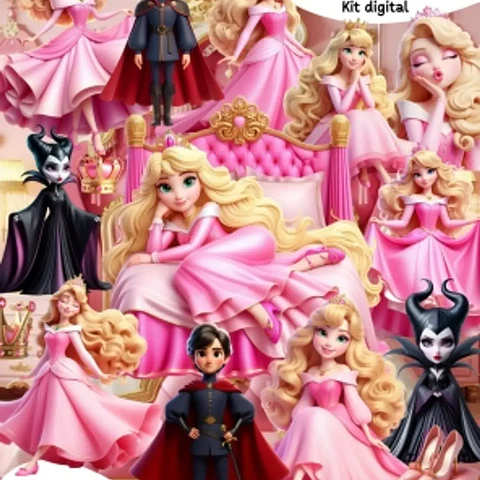 Kit Digital Princesa Aurora - Mi Kits