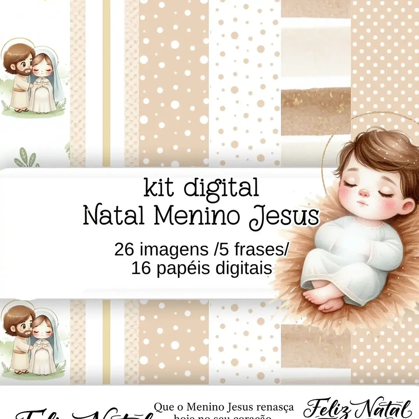 Kit Digital Natal Menino Jesus - Abelhinha 2