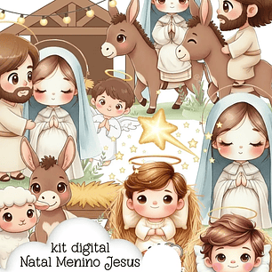 Kit Digital Natal Menino Jesus - Abelhinha
