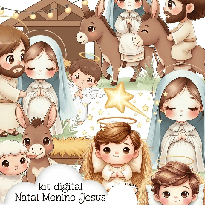 Kit Digital Natal Menino Jesus - Abelhinha 1