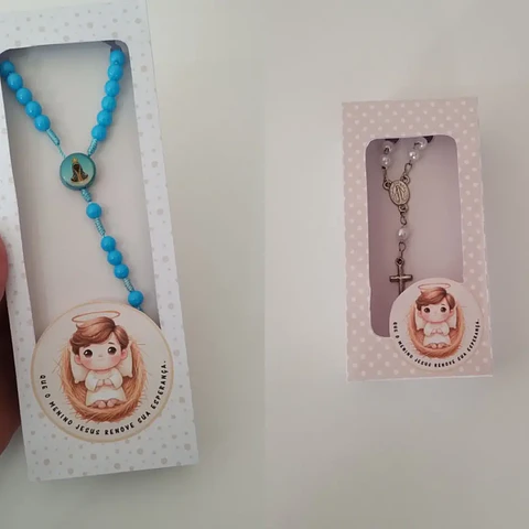 Kit Digital Natal Cristão Caixa Terço - Abelhinha