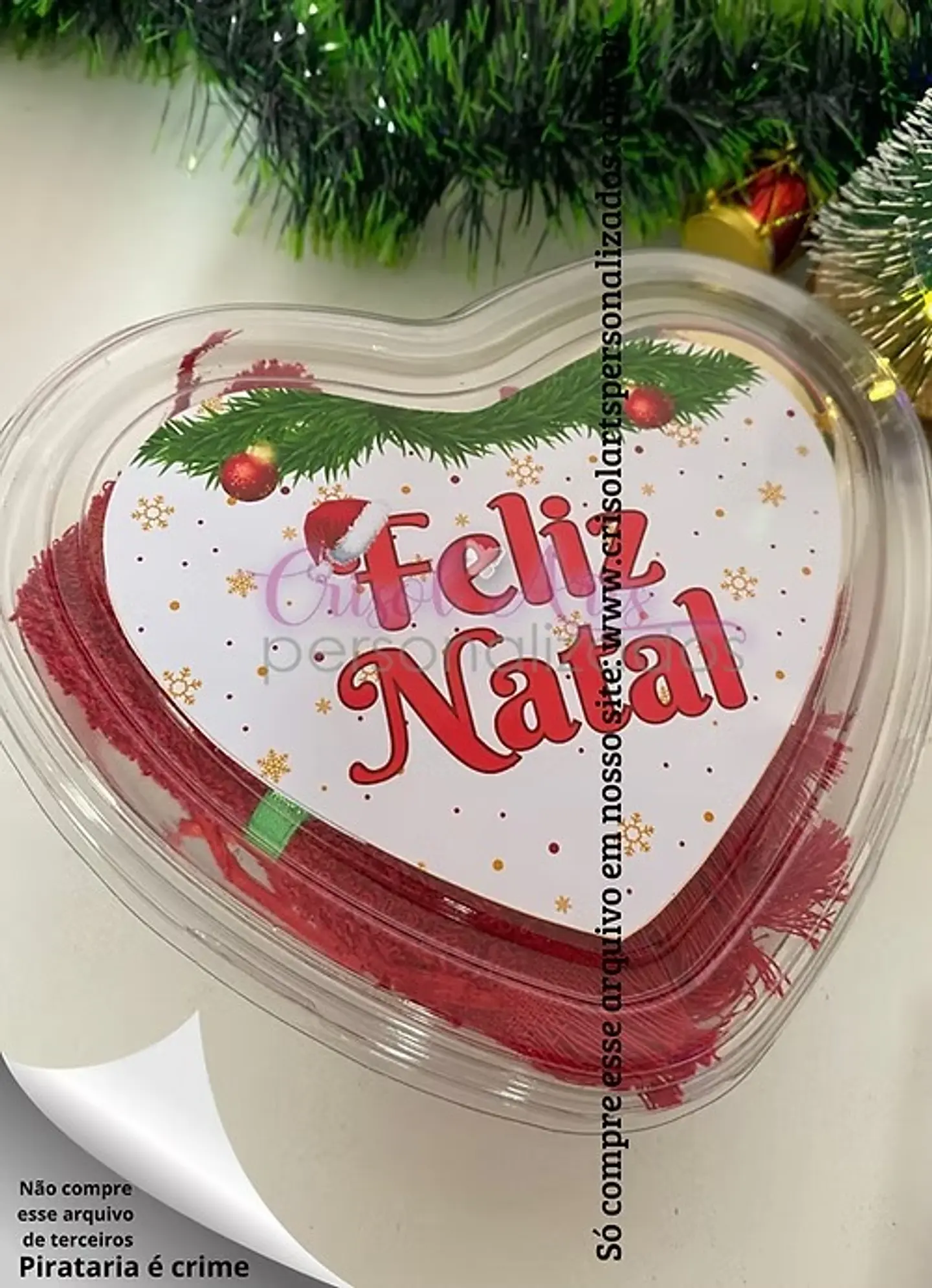 Arquivo Natal Adesivo Coração - Crisolart 1