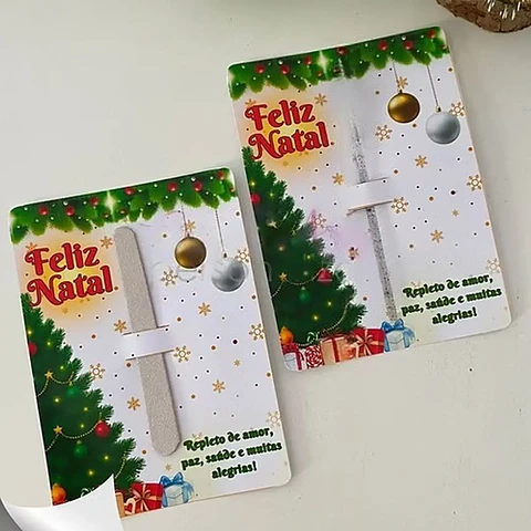 Arquivo Natal Card Mini Lixa ou Escovinha - Crisolart