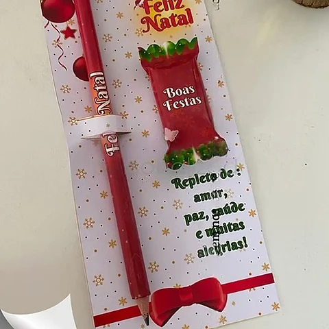 Arquivo Natal Card Lápis e Balinha - Crisolart