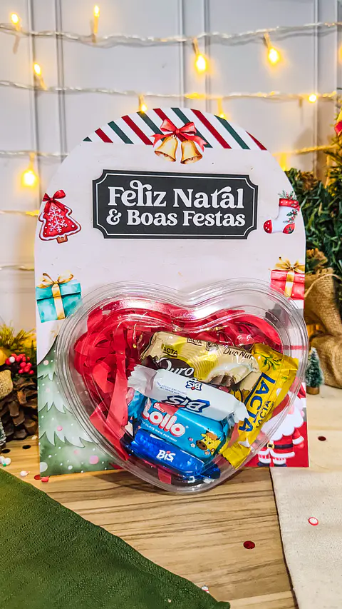 Arquivo Natal Card Embalagem Coração