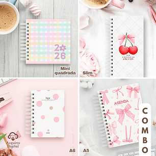 Arquivo Combo Agendas Fofas Datadas e Não Datadas - Sara