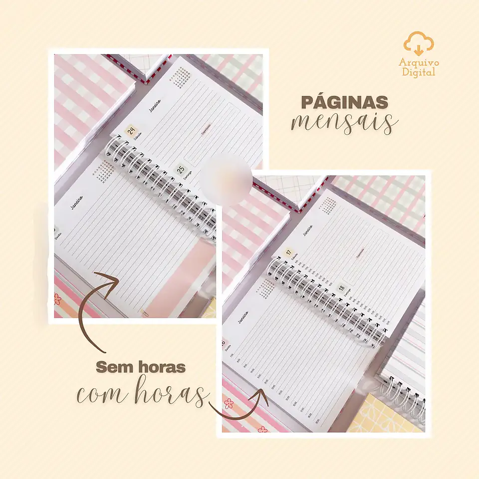 Arquivo Combo Agendas Fofas Datadas e Não Datadas - Sara 3