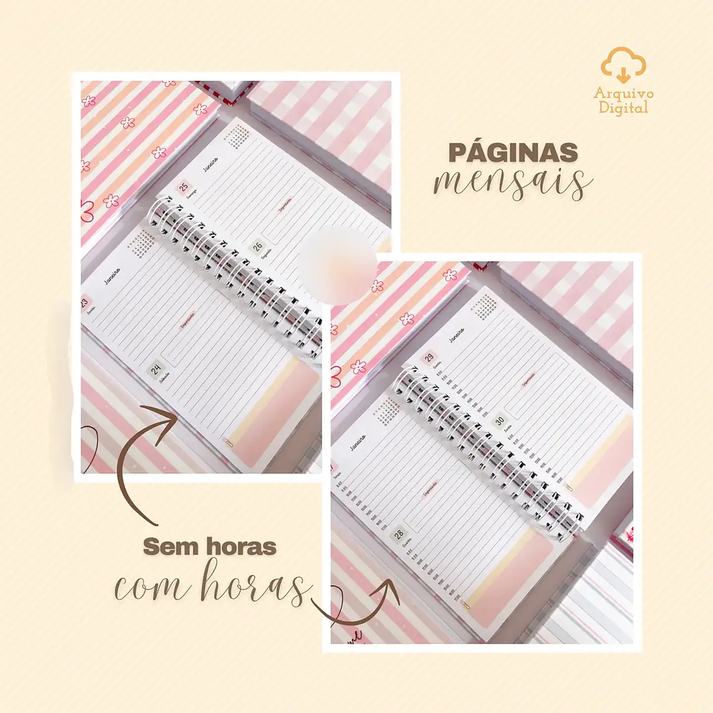 Arquivo Combo Agendas Fofas Datadas e Não Datadas - Sara 4