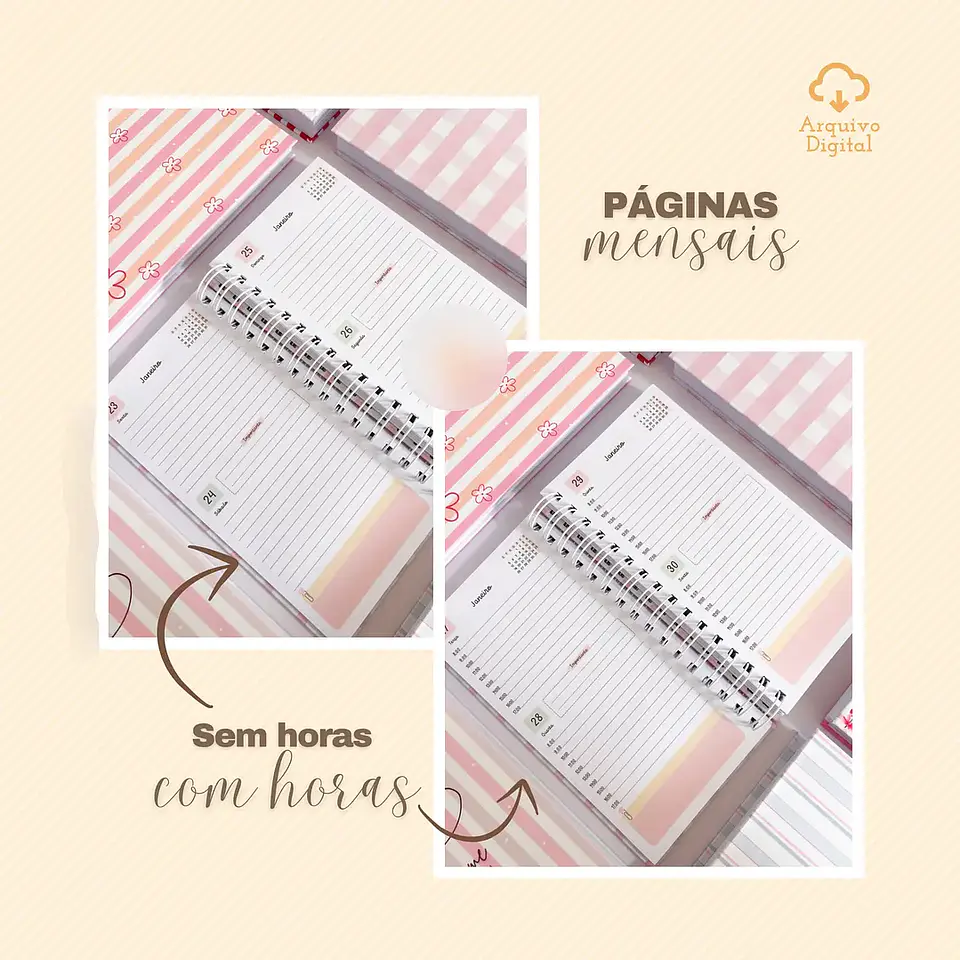 Arquivo Combo Agendas Fofas Datadas e Não Datadas - Sara 4