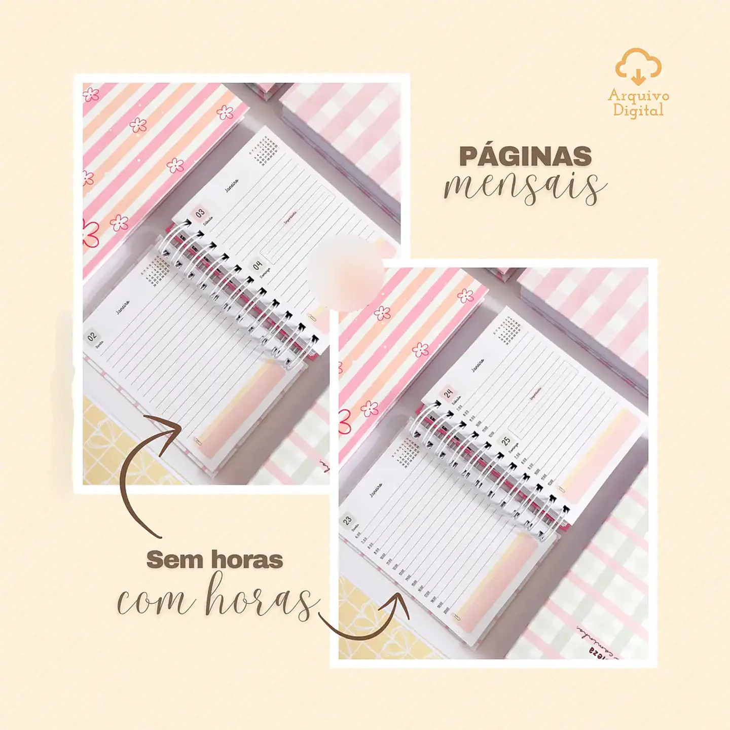 Arquivo Combo Agendas Fofas Datadas e Não Datadas - Sara 5