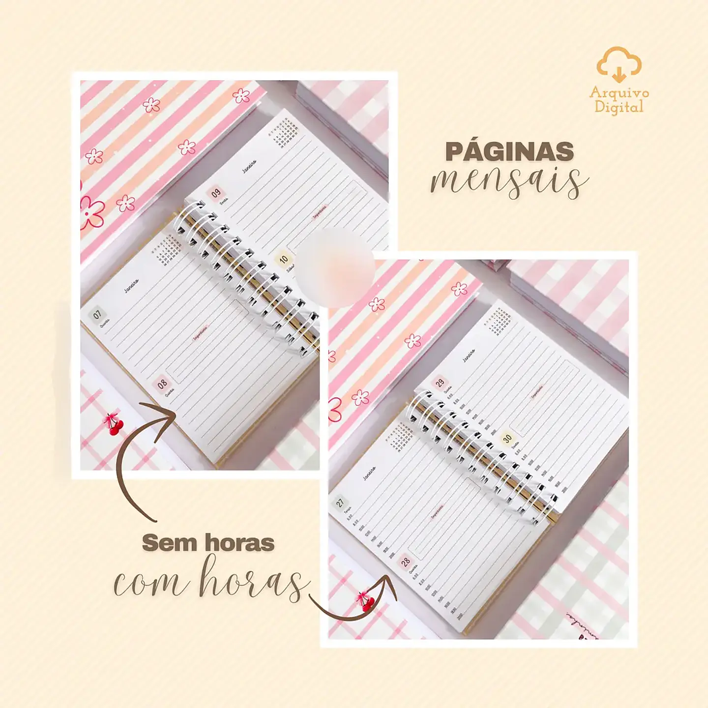 Arquivo Combo Agendas Fofas Datadas e Não Datadas - Sara 6