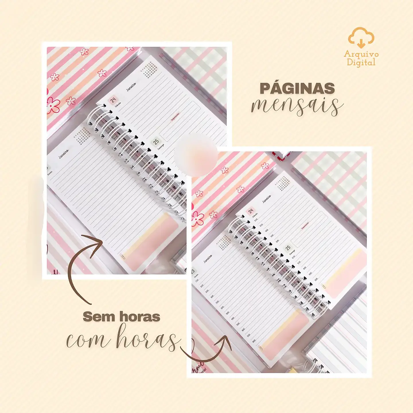 Arquivo Combo Agendas Fofas Datadas e Não Datadas - Sara 8