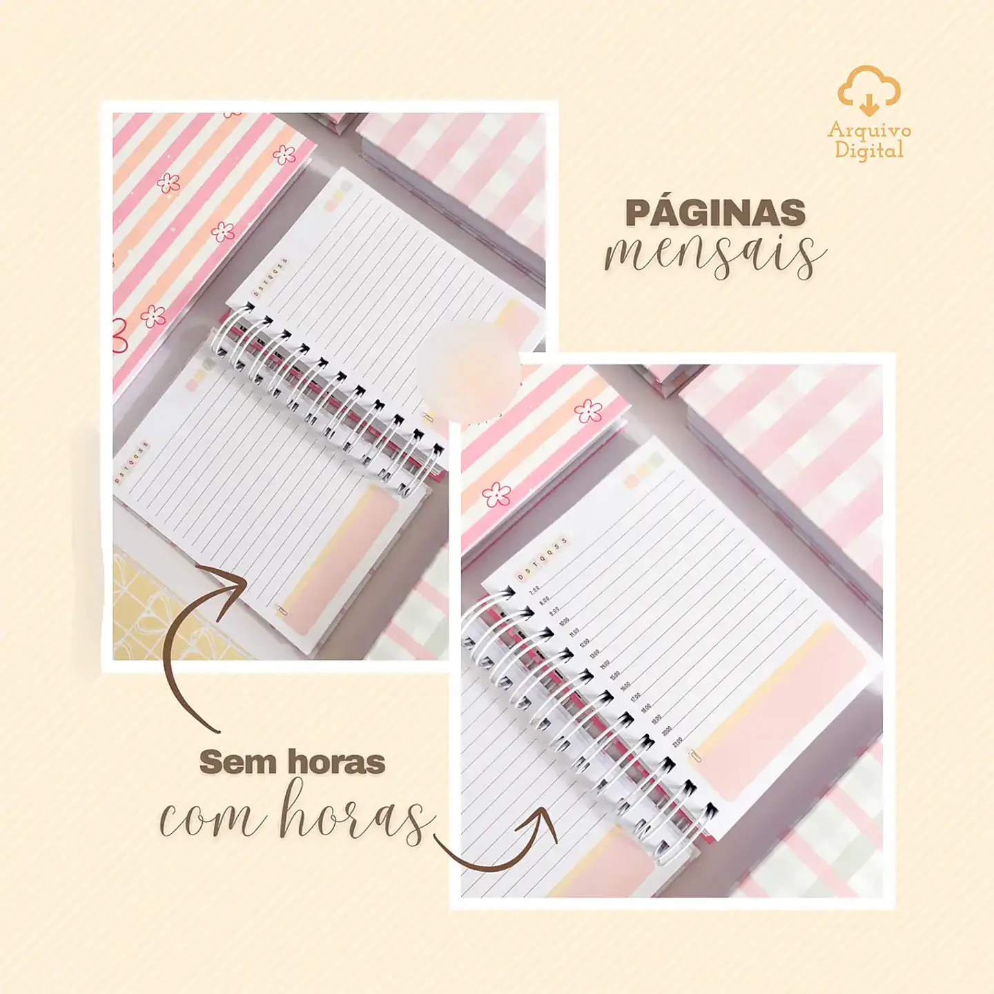 Arquivo Combo Agendas Fofas Datadas e Não Datadas - Sara 9