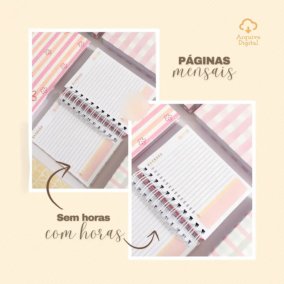 Arquivo Combo Agendas Fofas Datadas e Não Datadas - Sara 9