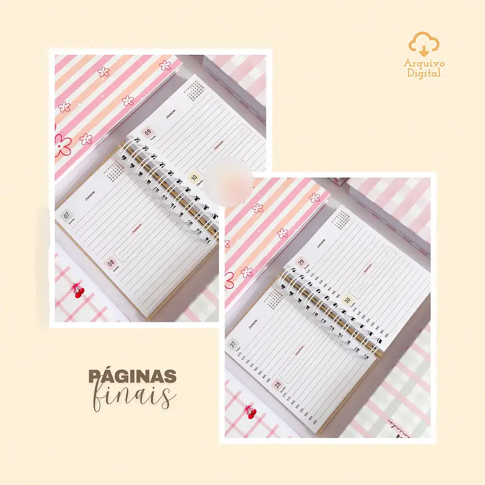 Arquivo Combo Agendas Fofas Datadas e Não Datadas - Sara 10