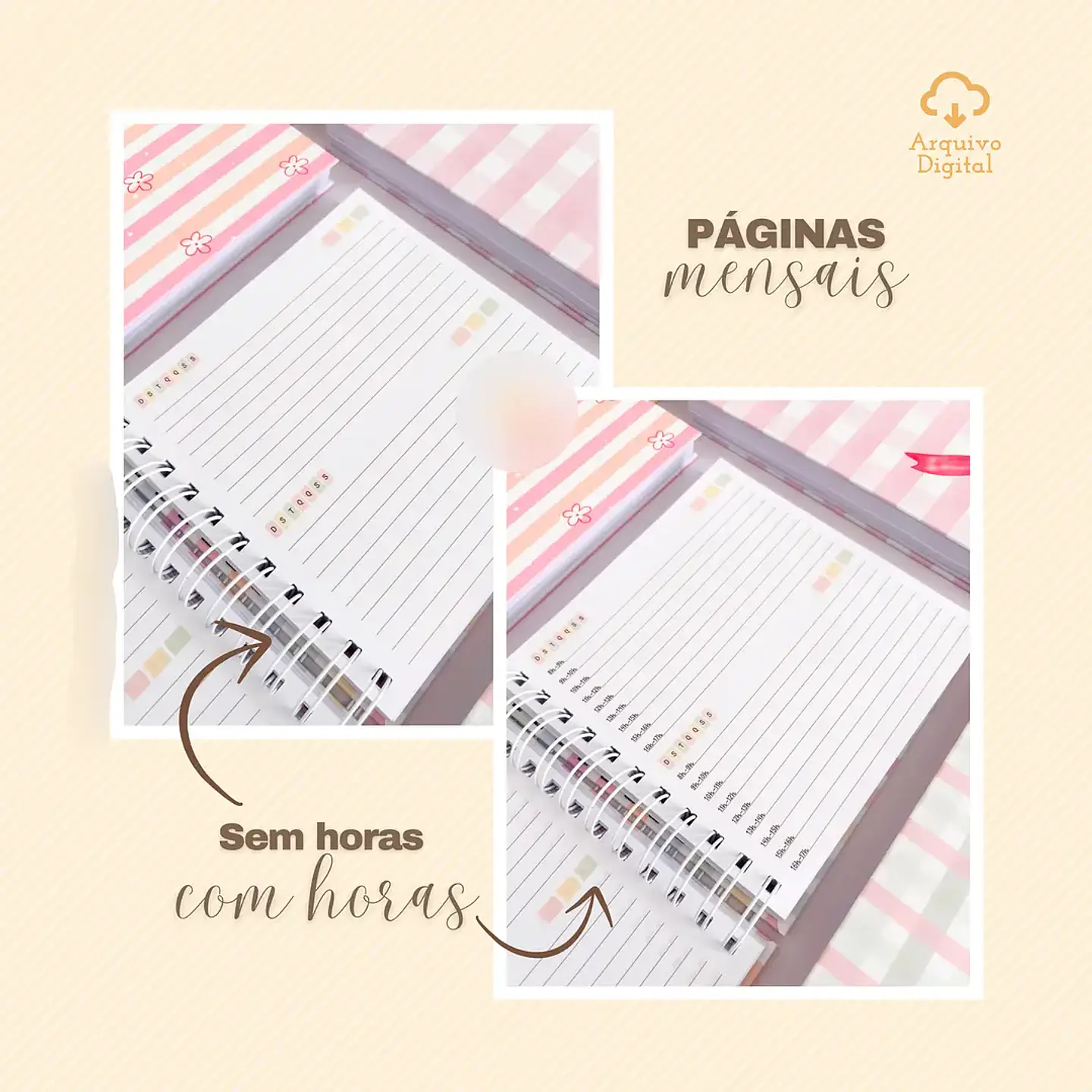 Arquivo Combo Agendas Fofas Datadas e Não Datadas - Sara 14