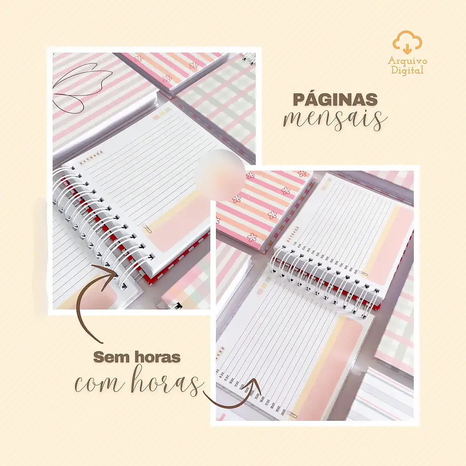 Arquivo Combo Agendas Fofas Datadas e Não Datadas - Sara 17