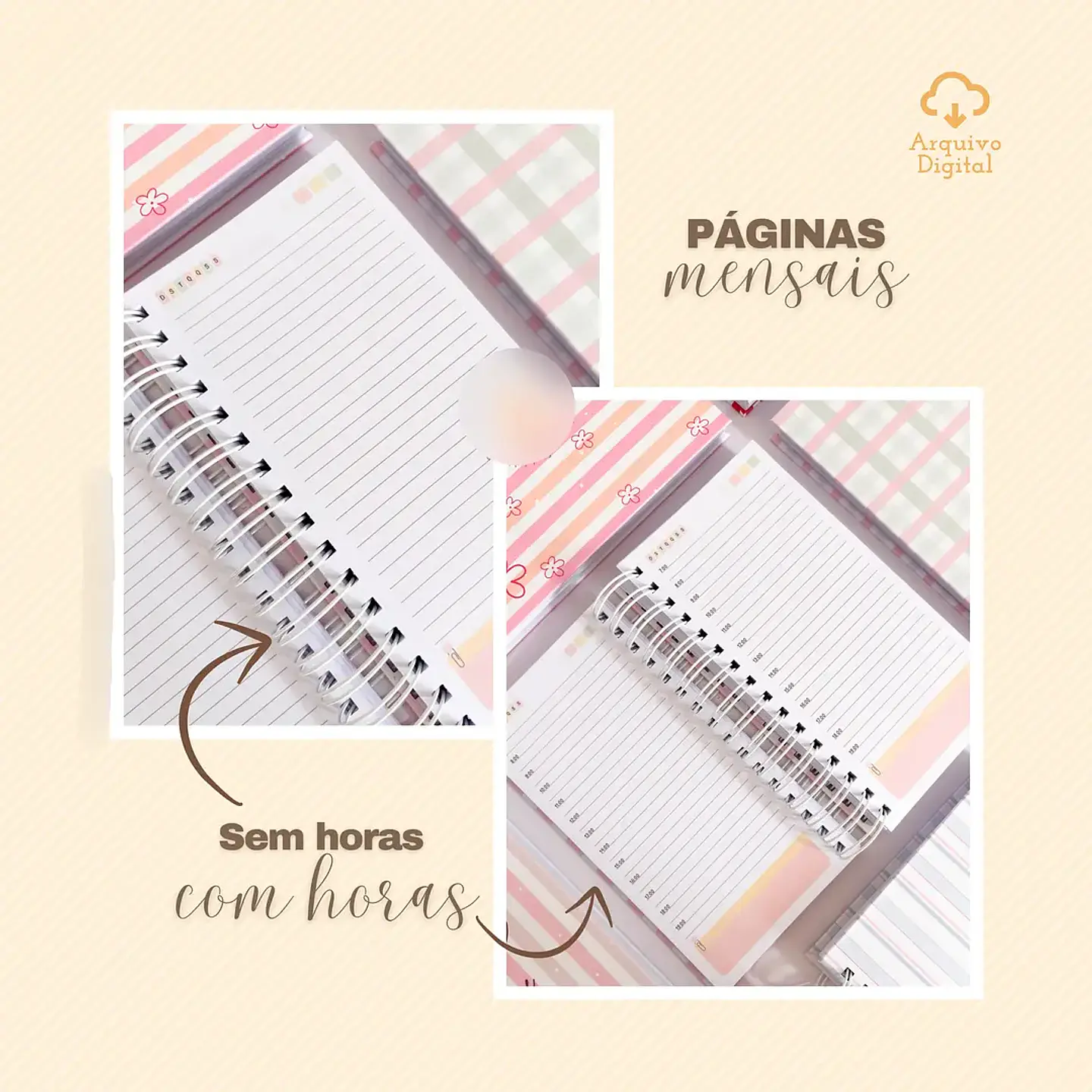 Arquivo Combo Agendas Fofas Datadas e Não Datadas - Sara 18