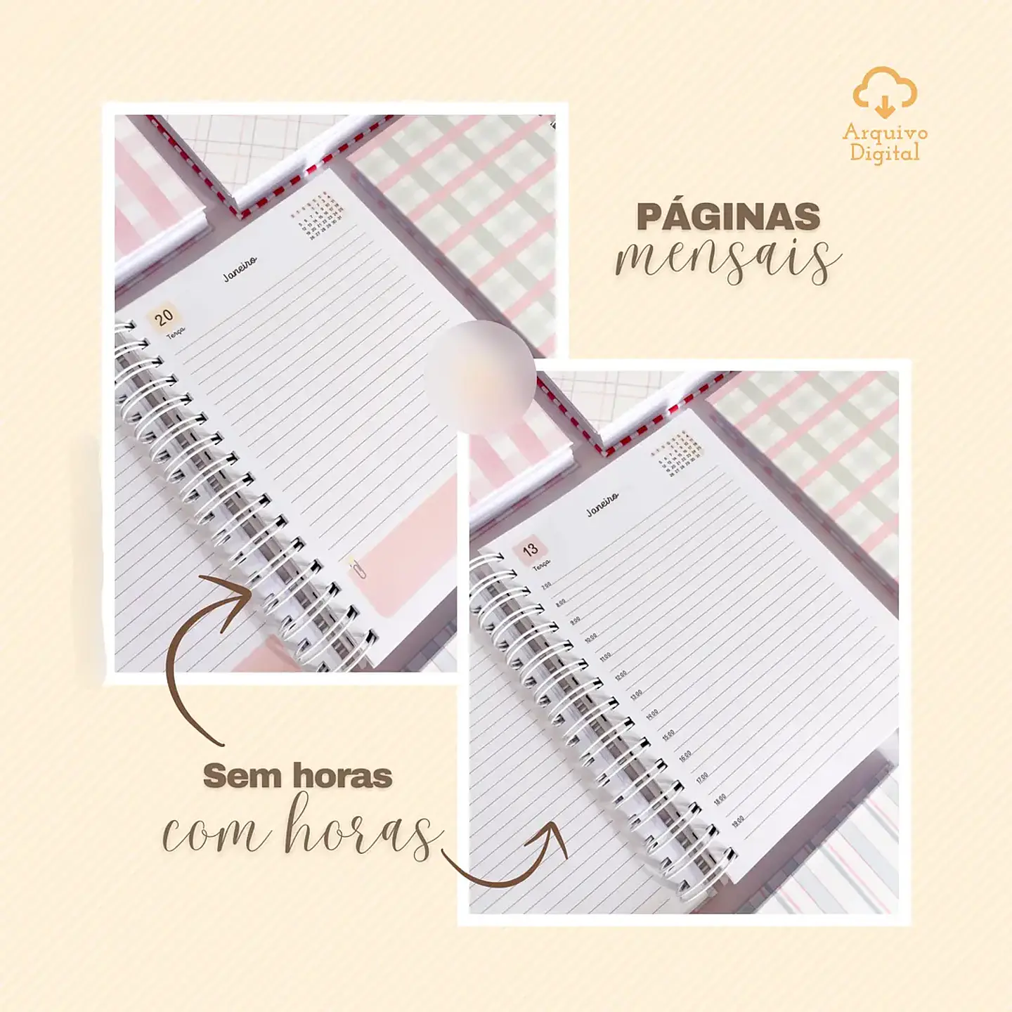 Arquivo Combo Agendas Fofas Datadas e Não Datadas - Sara 19