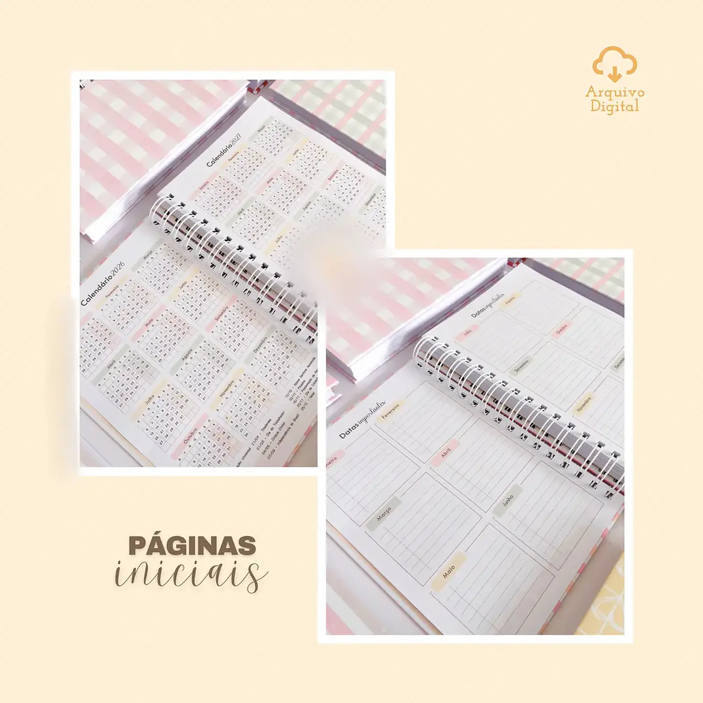 Arquivo Combo Agendas Fofas Datadas e Não Datadas - Sara 22