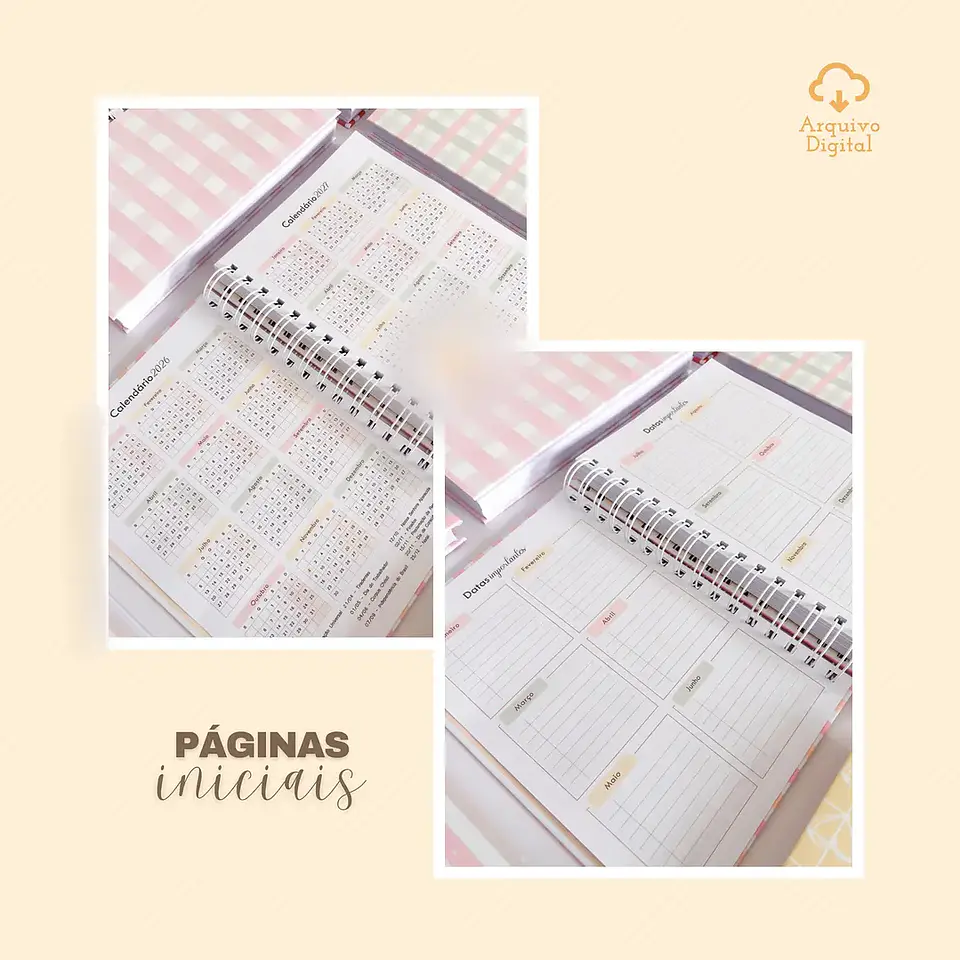 Arquivo Combo Agendas Fofas Datadas e Não Datadas - Sara 22