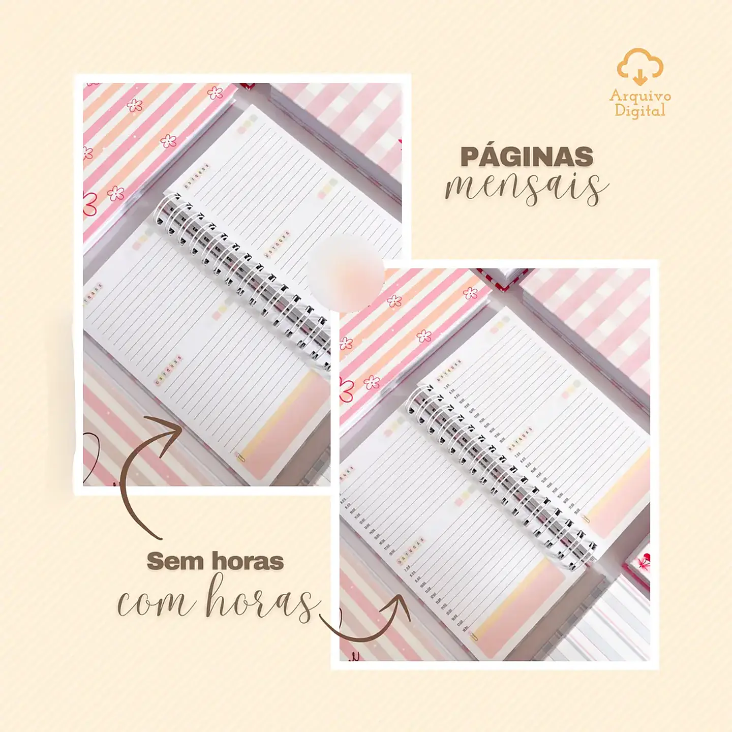 Arquivo Combo Agendas Fofas Datadas e Não Datadas - Sara 26