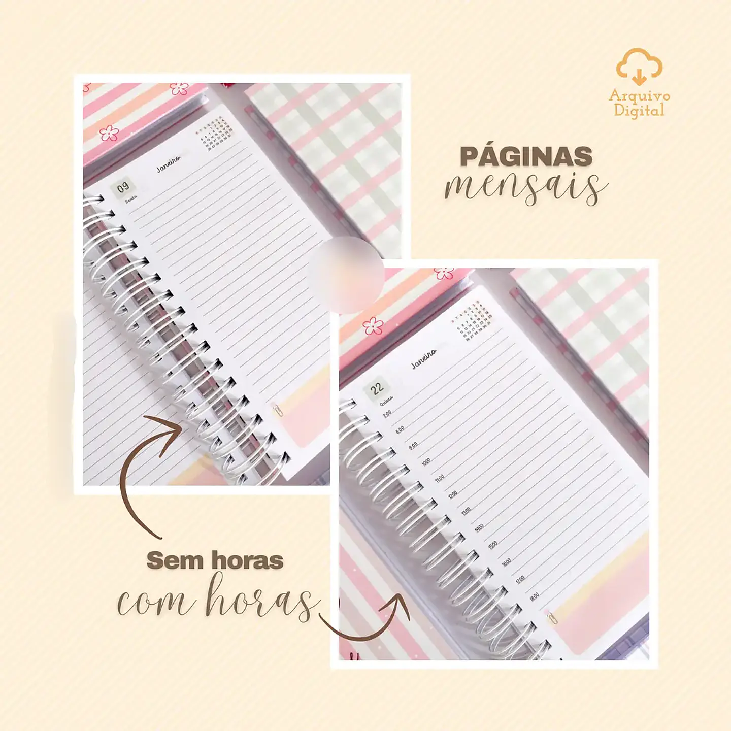 Arquivo Combo Agendas Fofas Datadas e Não Datadas - Sara 28