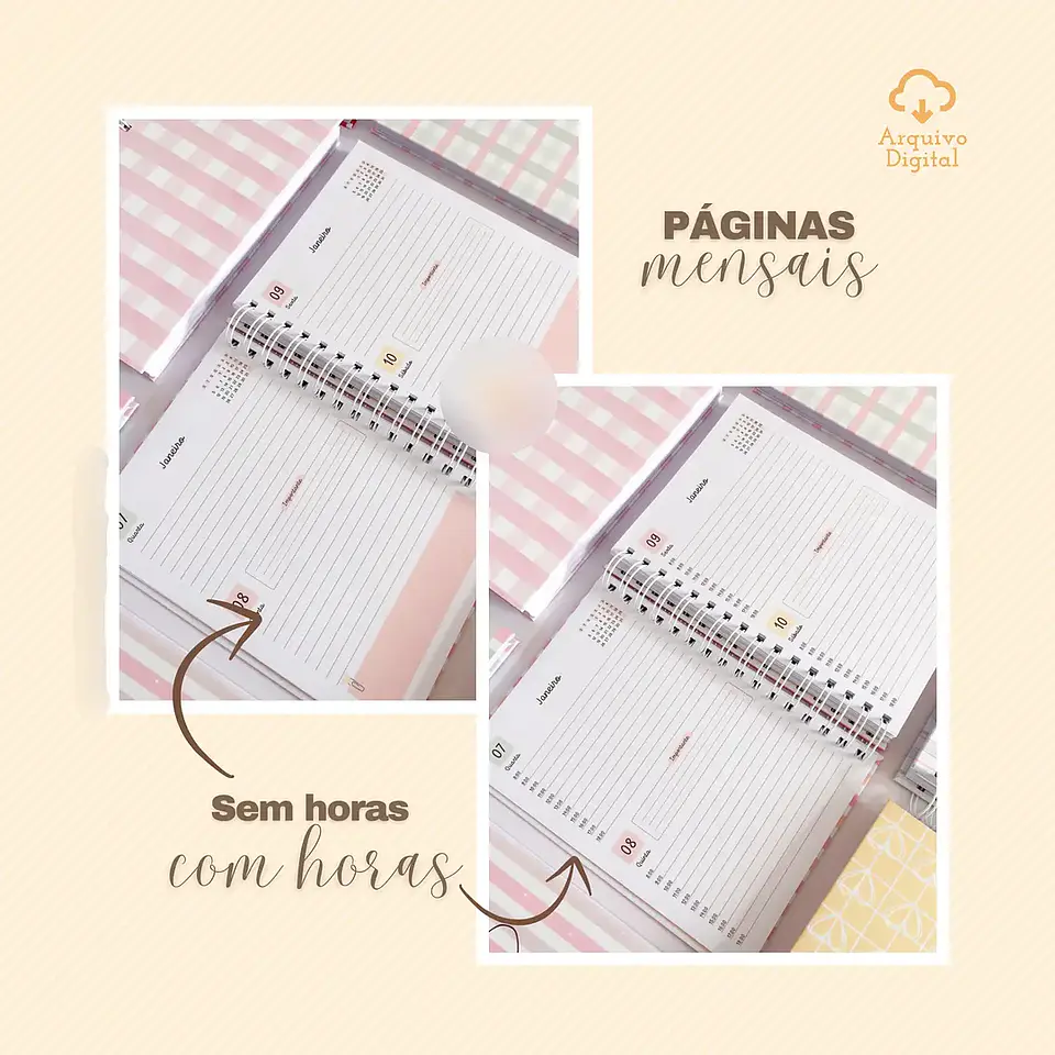 Arquivo Combo Agendas Fofas Datadas e Não Datadas - Sara 29