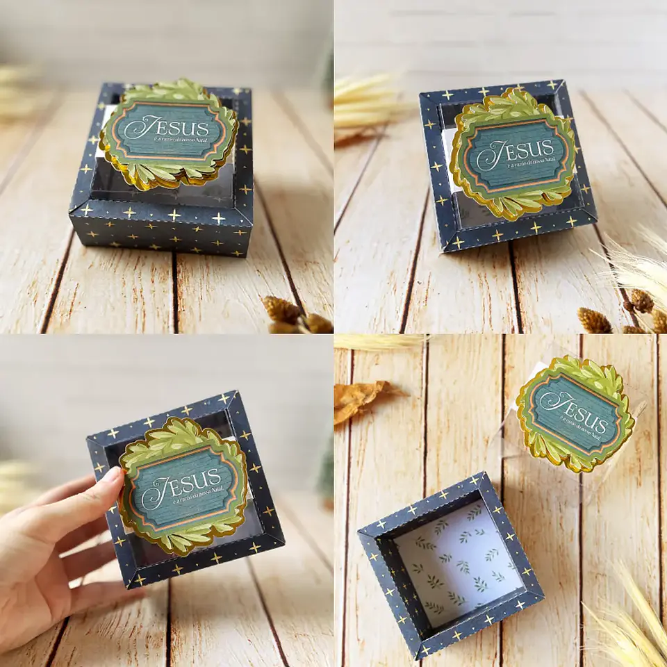 Arquivo Natal Caixa 4 Doces ou Sabonete - Duo Arquivos 1