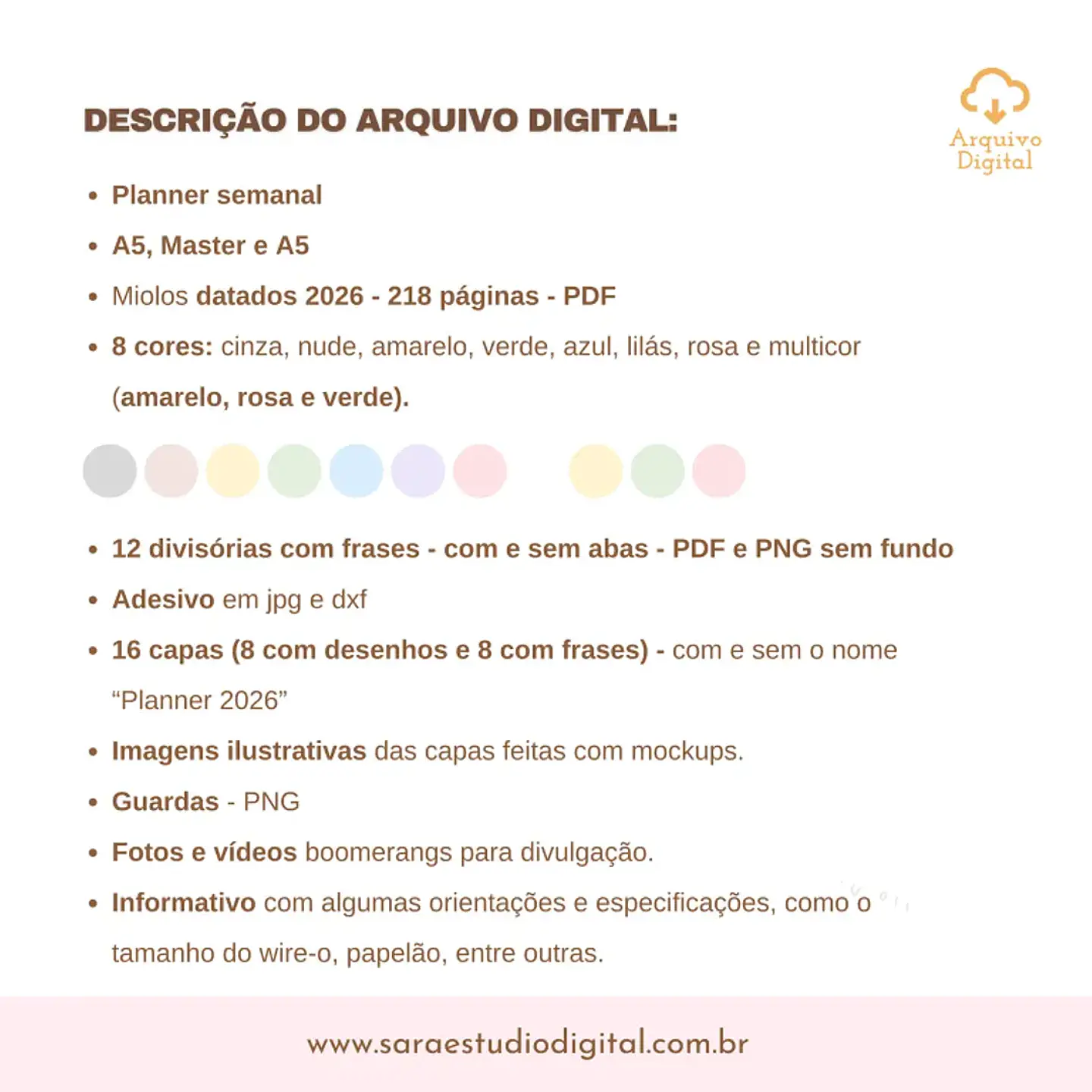 Arquivo Combo Planners 2026 - Sara 2