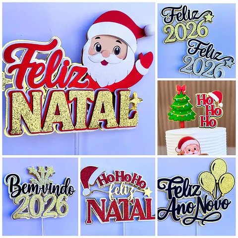 Arquivo Combo 8 Topos Natal e Ano Novo - CRIARTES