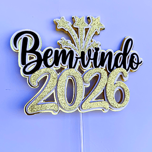 Arquivo Topo de Bolo Bem Vindo 2026 - CRIARTES