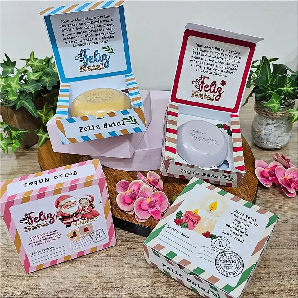 Arquivo Natal Caixinha Quadrada Sabonete - IZA 1