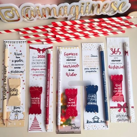 Arquivo Natal Card Lápis e Balinha - IMAGINE-SE