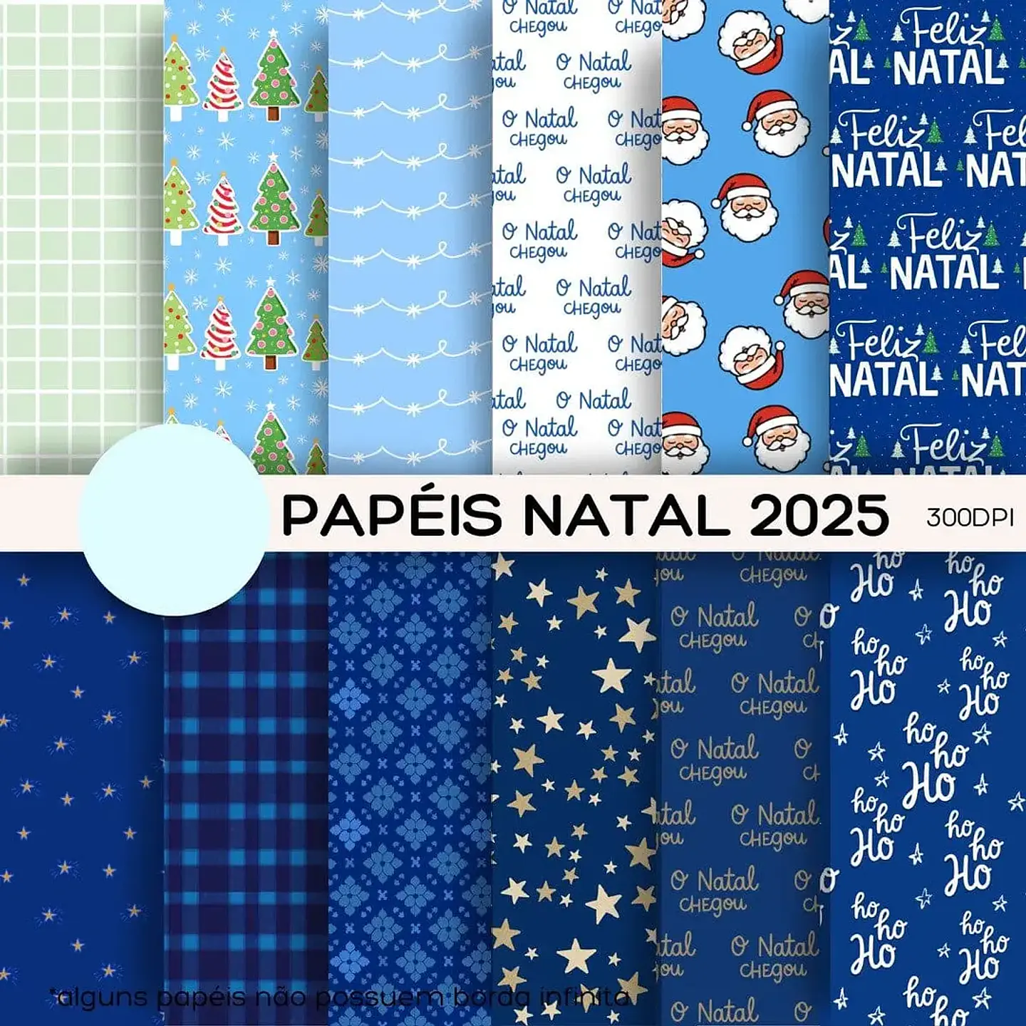 Kit Digital Natal Papéis Estampados - PANDOCA 5