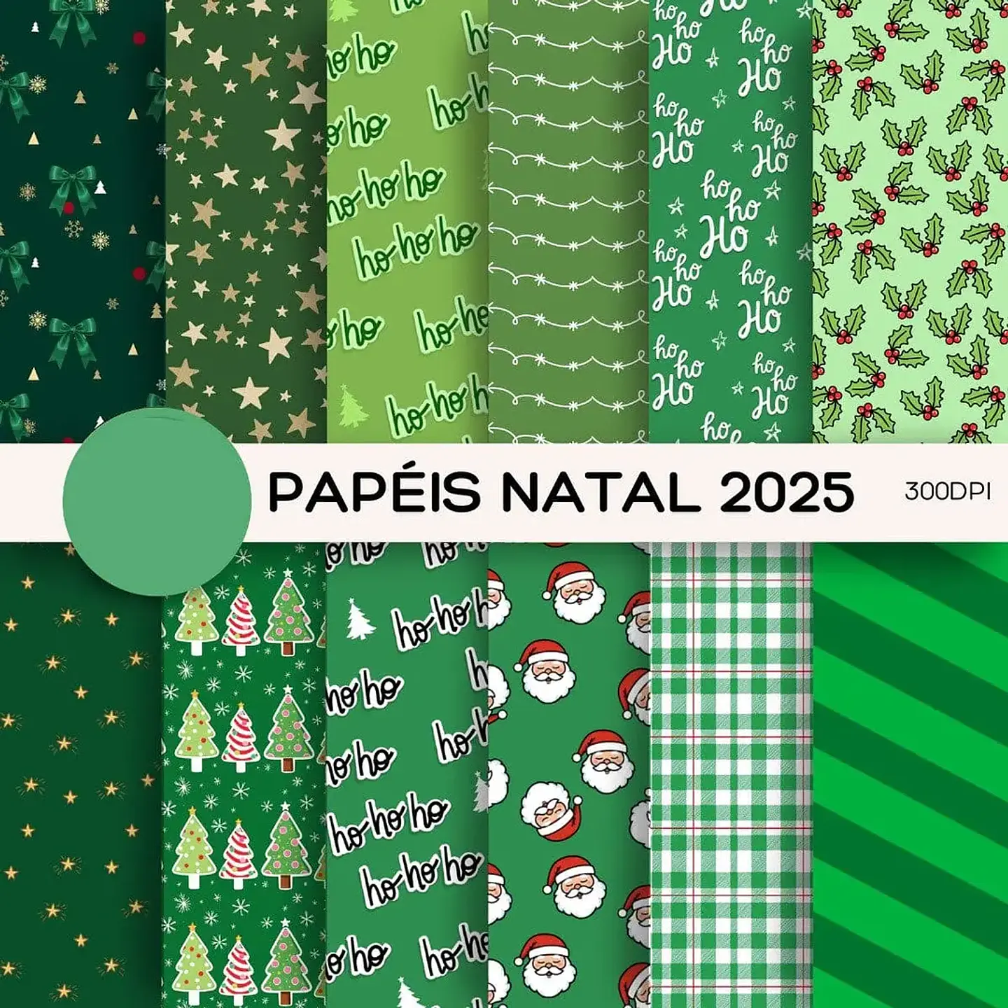 Kit Digital Natal Papéis Estampados - PANDOCA 7