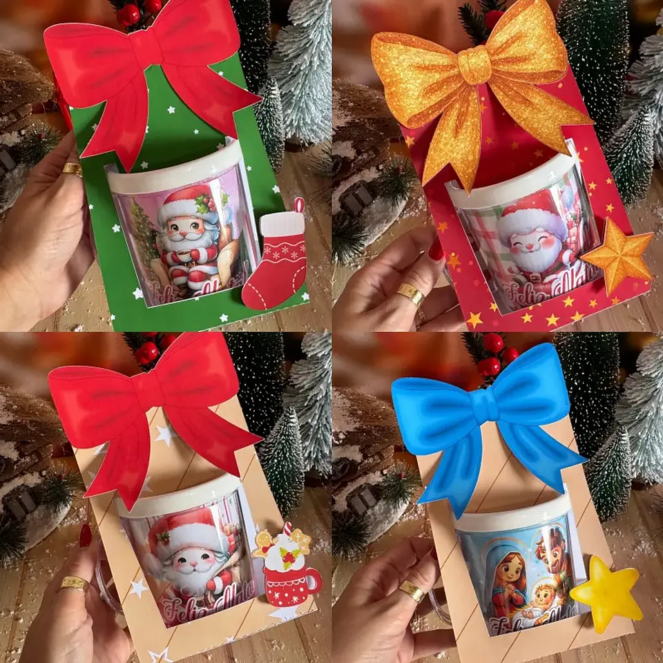 Arquivo Natal Porta Caneca Acrilica - GB 1