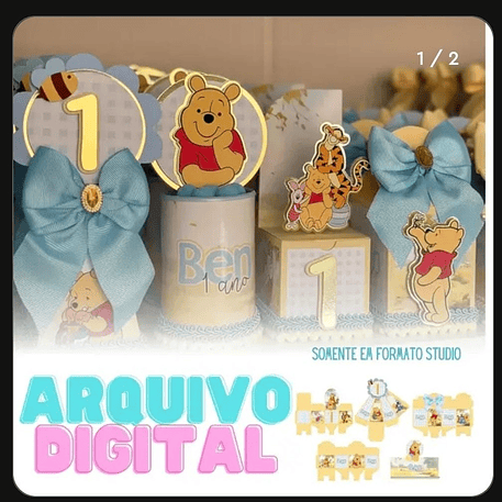 Arquivo de Corte Ursinho Pooh - Festas Infinitepay 1